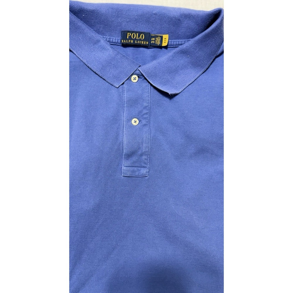 Polo Ralph Lauren Mens Polo Shirt 4XB Blue Short Sleeve Classic Fit Logo - Picture 3 of 5
